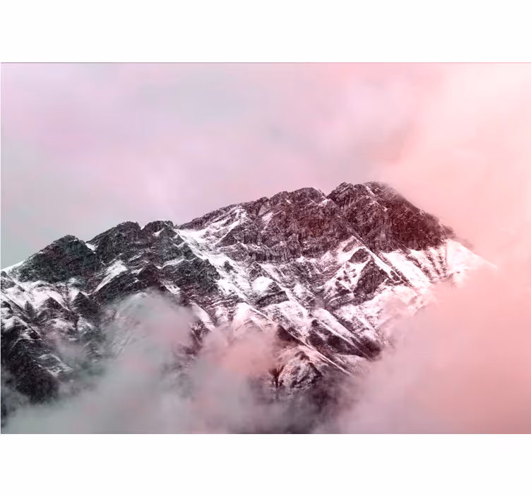 山 壁画 雪山の頂 - TENSTICKERS