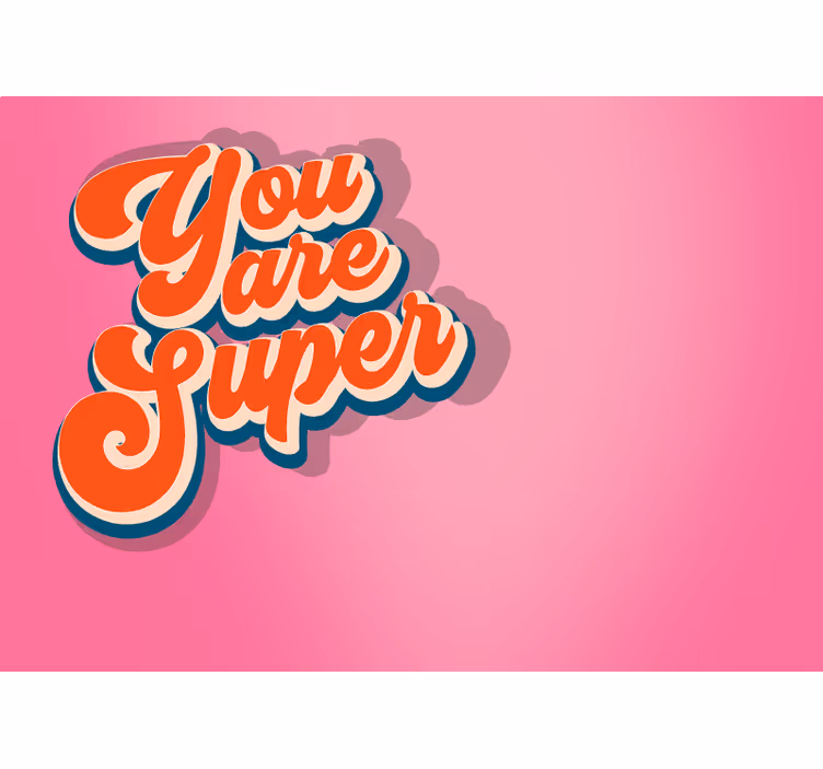 フレーズ壁画あなたはすごい - TENSTICKERS
