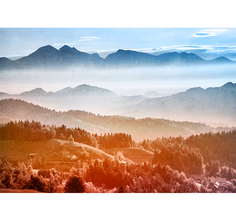 風景壁壁画山岳の荒野風景 - TENSTICKERS