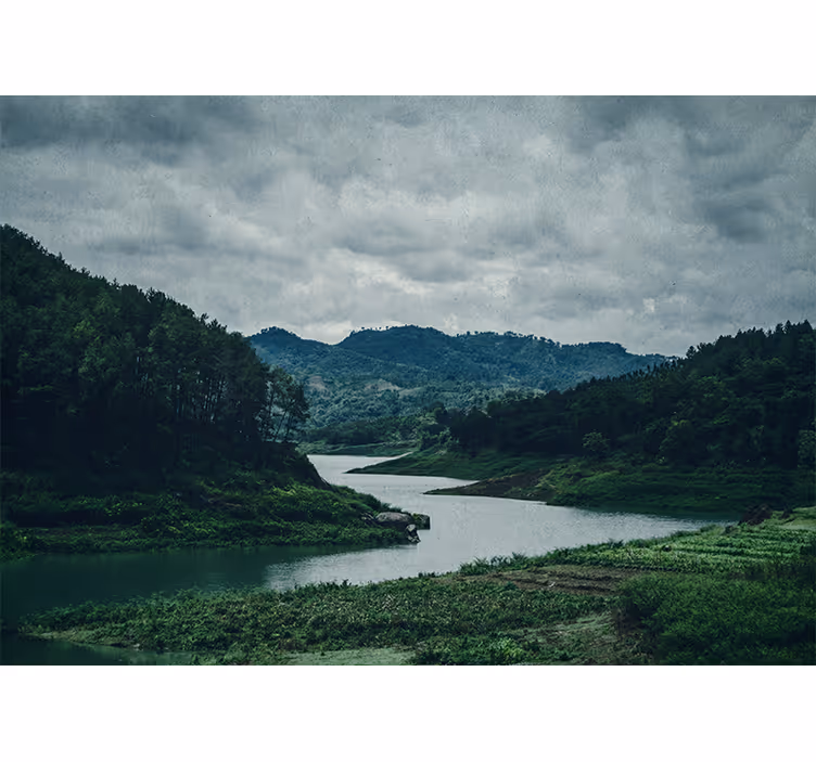 風景壁壁画穏やかな水路の風景 - TENSTICKERS