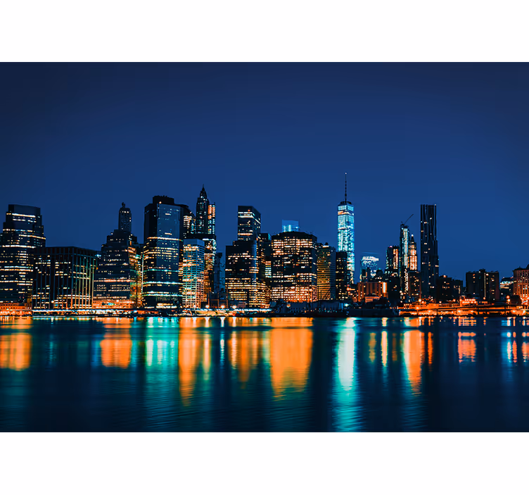 ニューヨークの壁画ニューヨークの夜景 - TENSTICKERS