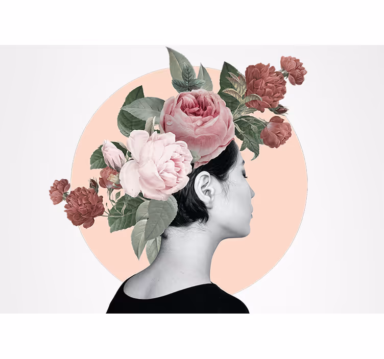 花 柄 壁画 花飾り - TENSTICKERS
