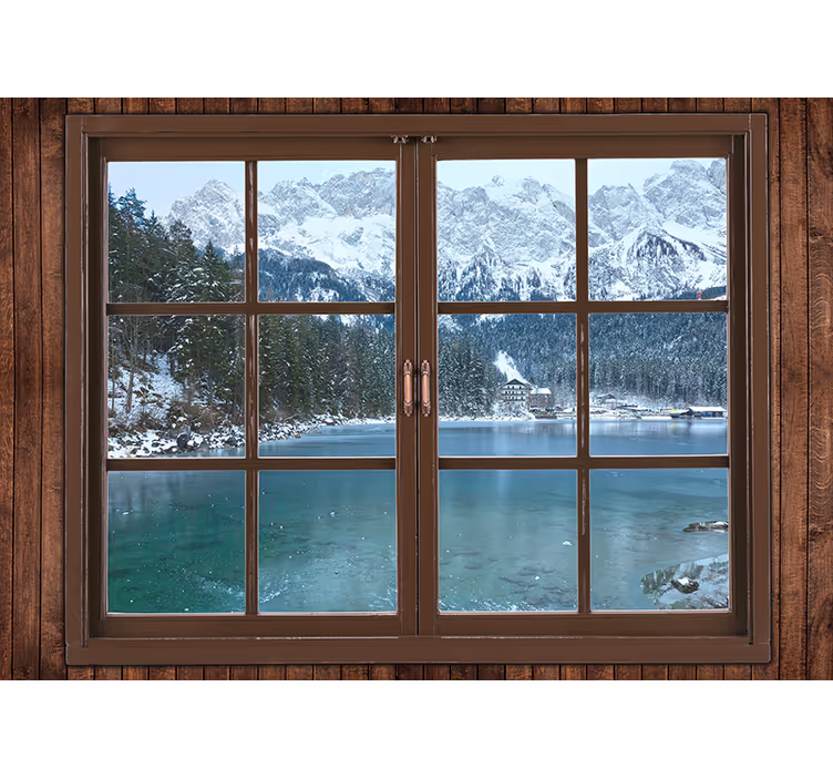 風景壁壁画氷の峰の眺め - TENSTICKERS