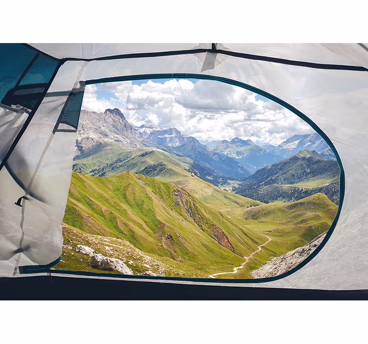 風景壁壁画緑豊かな山の風景 - TENSTICKERS