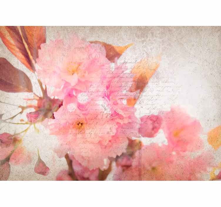 花 柄 壁画 桜の花の壁画 - TENSTICKERS