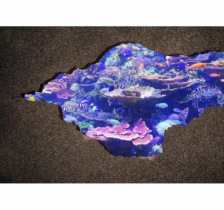 3d壁水族館壁画 - TENSTICKERS