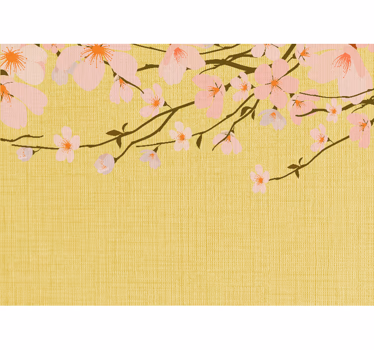 花 柄 壁画 桜の花が咲く枝 - TENSTICKERS