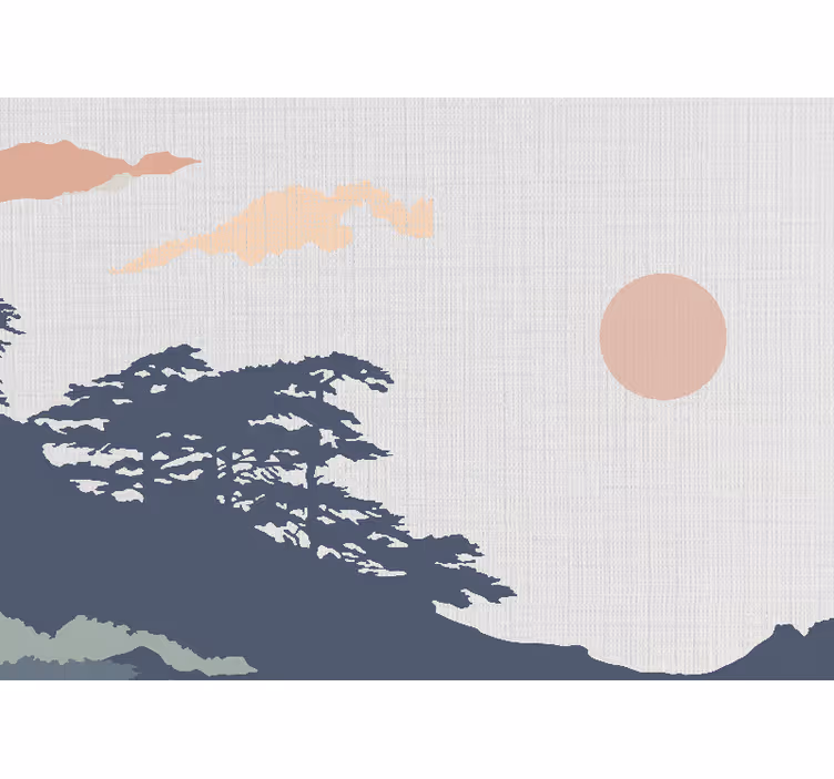 自然 壁画 穏やかな風景の眺め - TENSTICKERS