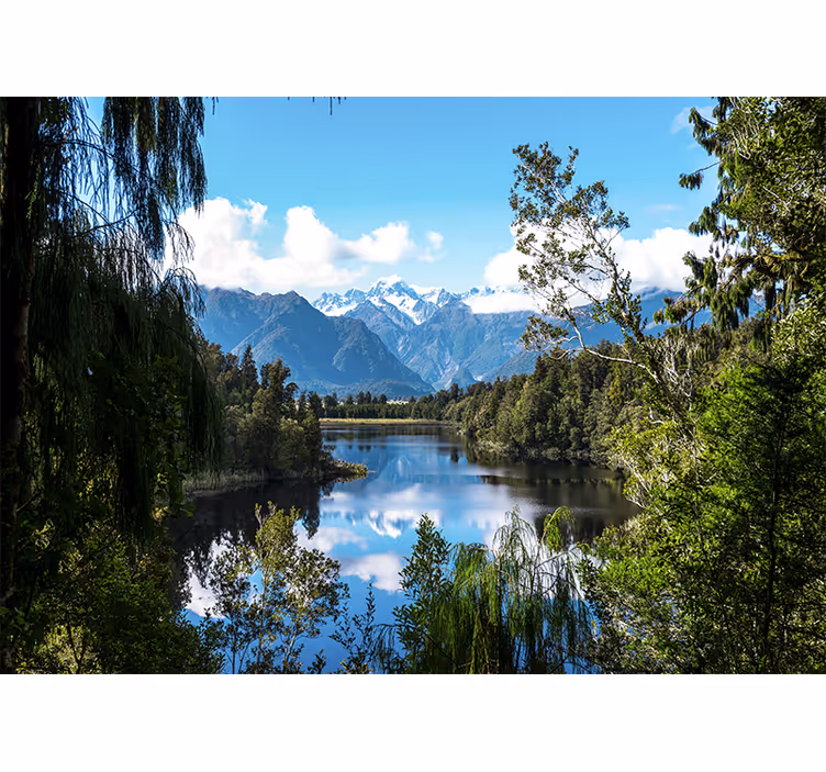 風景壁壁画山の流れの視点 - TENSTICKERS