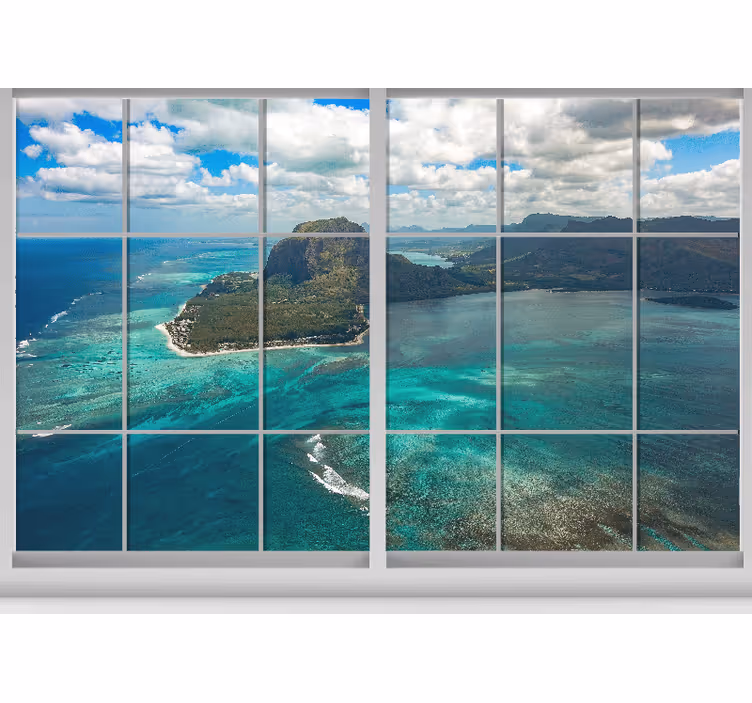 風景壁壁画海の景色の楽園 - TENSTICKERS