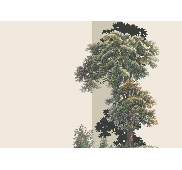 自然 壁画 色とりどりの葉の風景 - TENSTICKERS