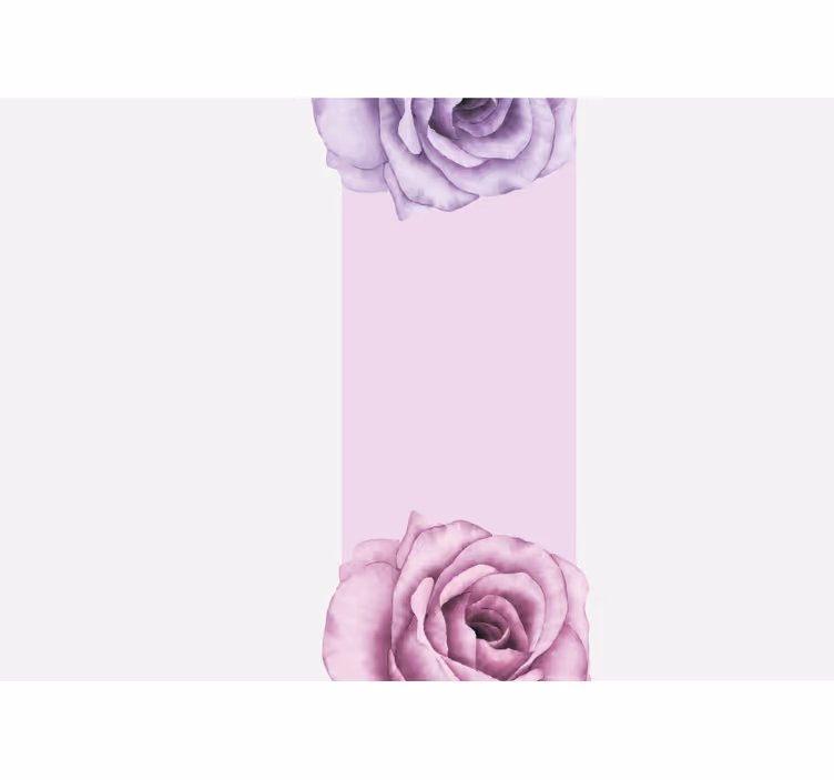 花 柄 壁画 紫色のバラデザイン - TENSTICKERS