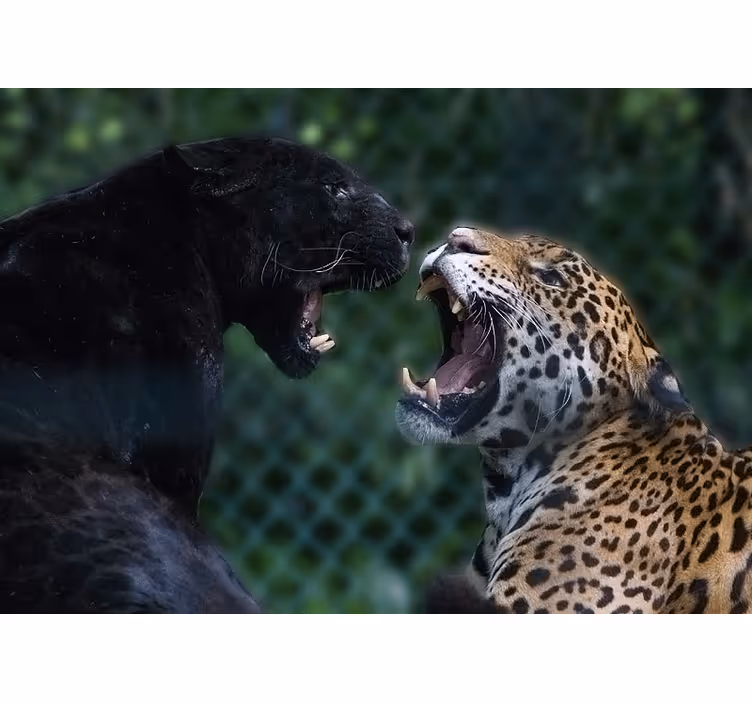 動物 壁画 パンサーとジャガー - TENSTICKERS