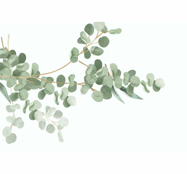 他の花壁の壁画ユーカリの葉のアレンジメント - TENSTICKERS