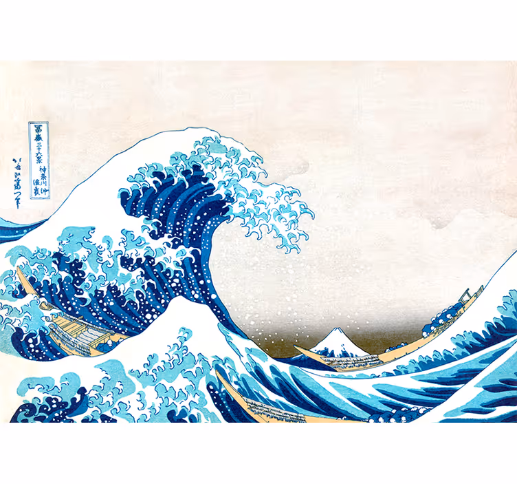 クラシックアート 壁の壁画 神奈川波 - TENSTICKERS