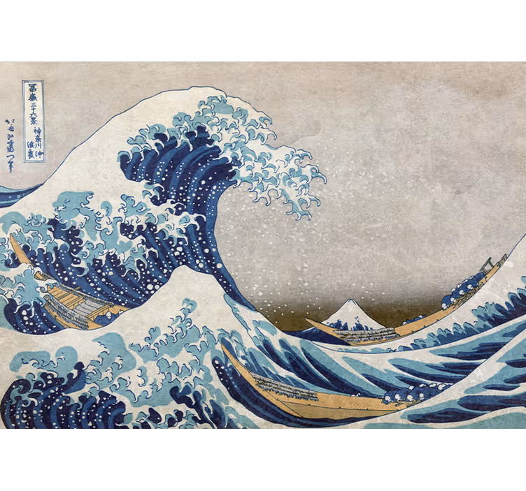 クラシックアート 壁の壁画 古風な神奈川ペイント - TENSTICKERS