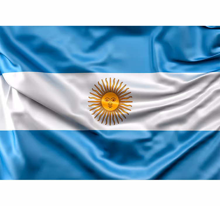 他の都市や国 壁画 アルゼンチンの国旗 - TENSTICKERS