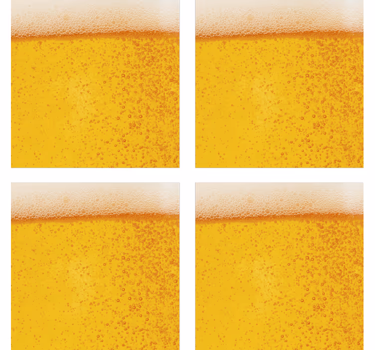 ビールテクスチャコースタービールマット - TENSTICKERS
