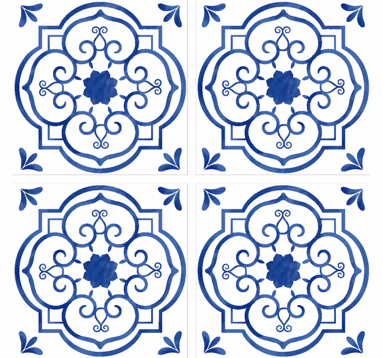 コースターテクスチャ効果精巧な花模様 - TENSTICKERS