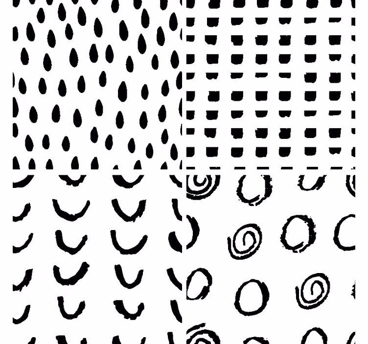 さまざまなパターンのモダンなコースター - TENSTICKERS
