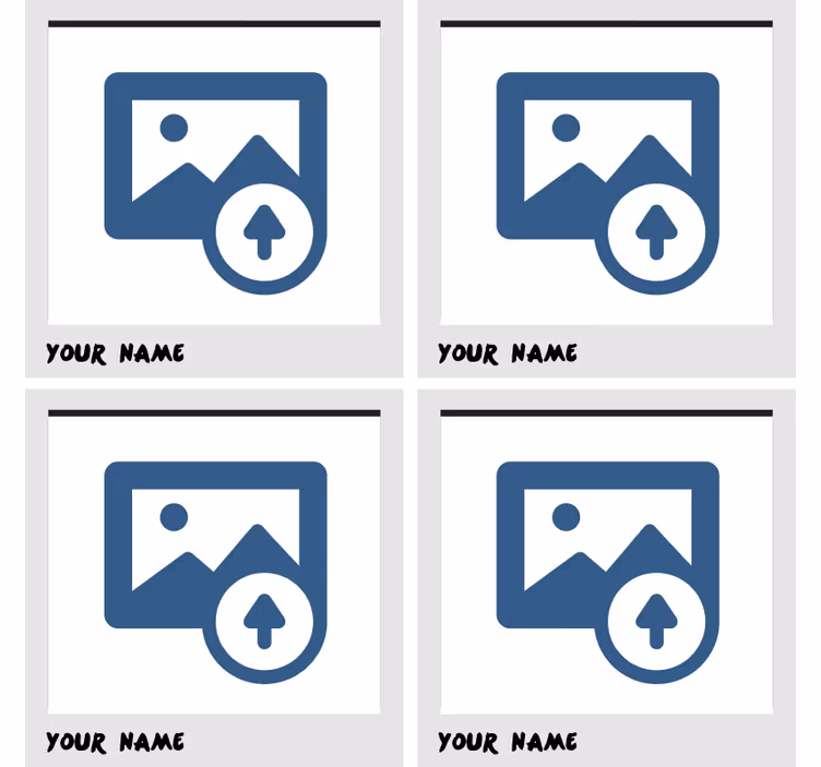ポラロイドフレームパーソナライズされたコースター - TENSTICKERS
