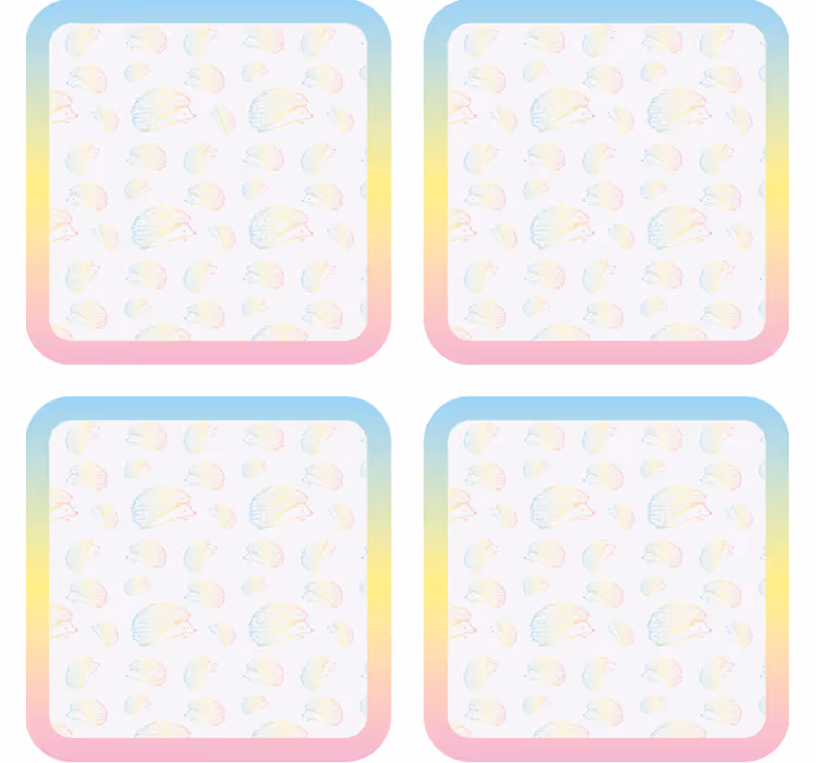 コースターカスタマイズカラフルなクラゲ模様 - TENSTICKERS