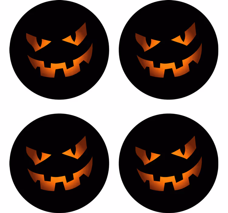怖いハロウィーンドリンクコースター - TENSTICKERS