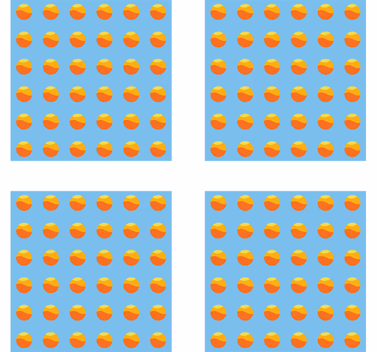 現代のコースター カラフルな円形模様 - TENSTICKERS