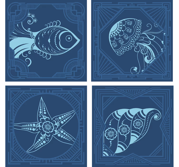 コースター フリーク 不思議な海の生き物 - TENSTICKERS