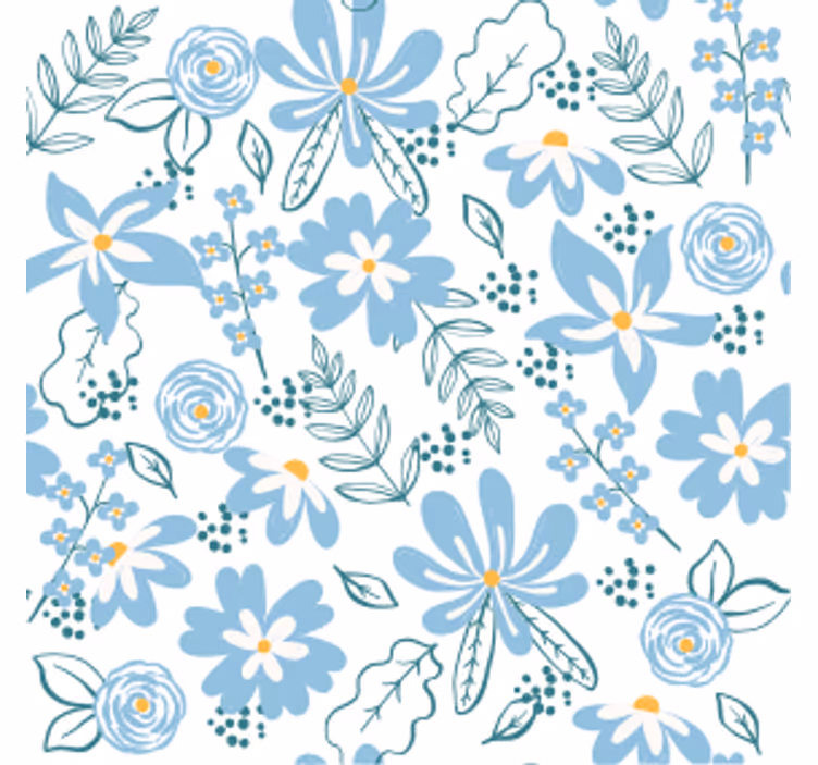 コースターテクスチャ効果植物の花柄 - TENSTICKERS