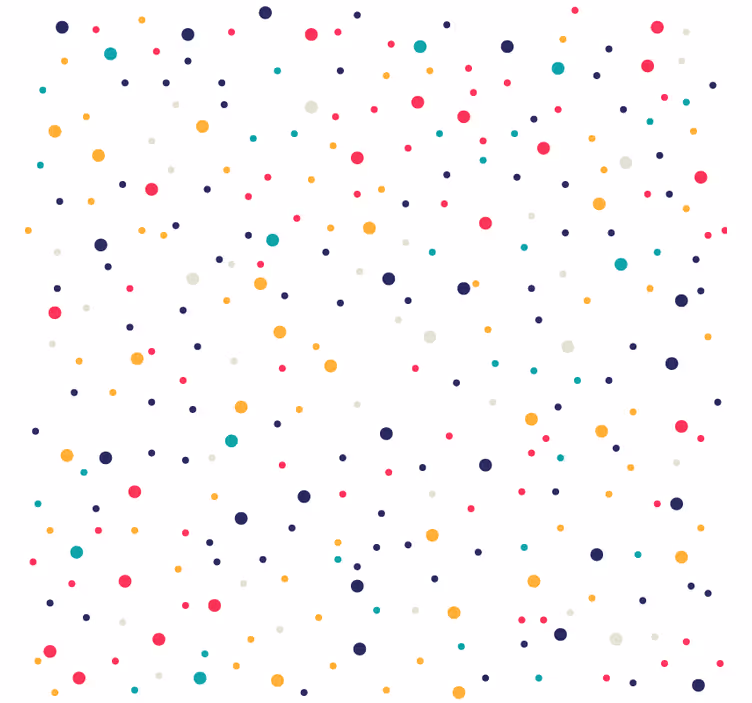 コースターテクスチャ効果 カラフルドットパターン - TENSTICKERS