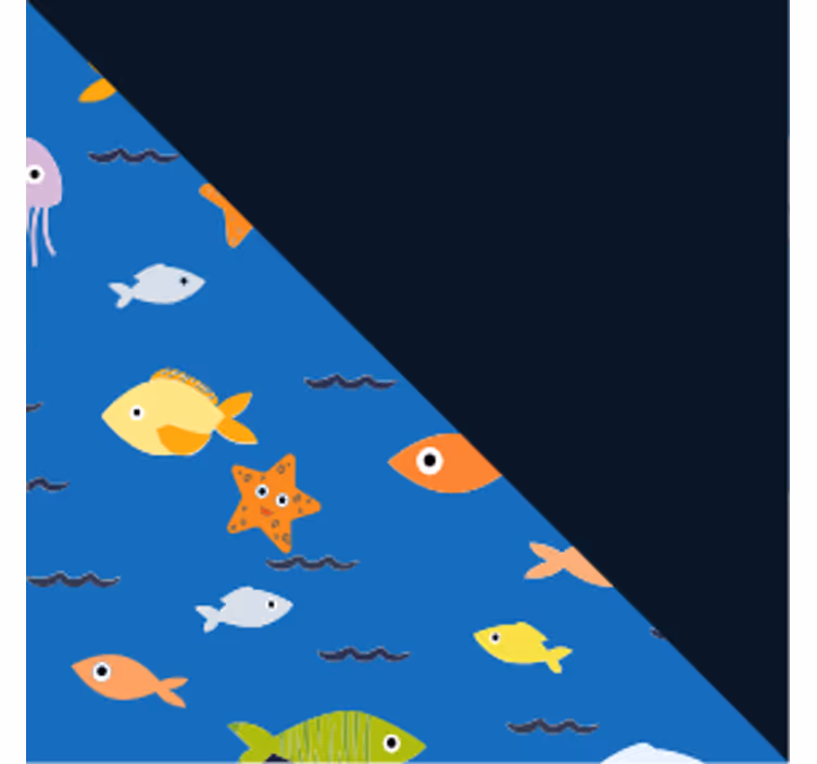 現代のコースター カラフルな水中風景 - TENSTICKERS