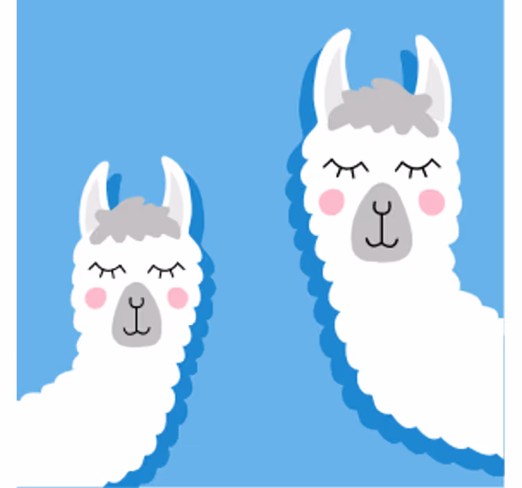 コースター フリーク 遊び心満載のラマキャラクター - TENSTICKERS