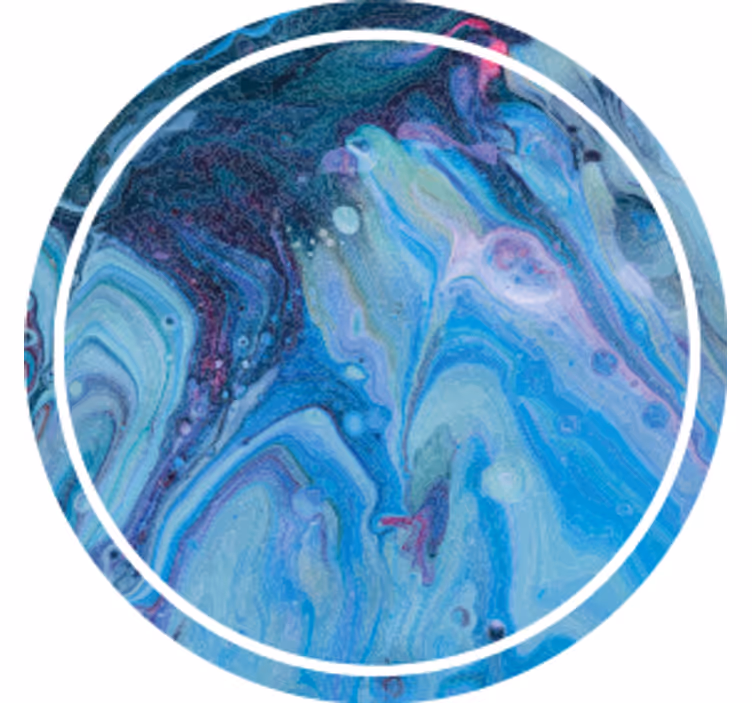 抽象的な青い絵画現代コースター - TENSTICKERS