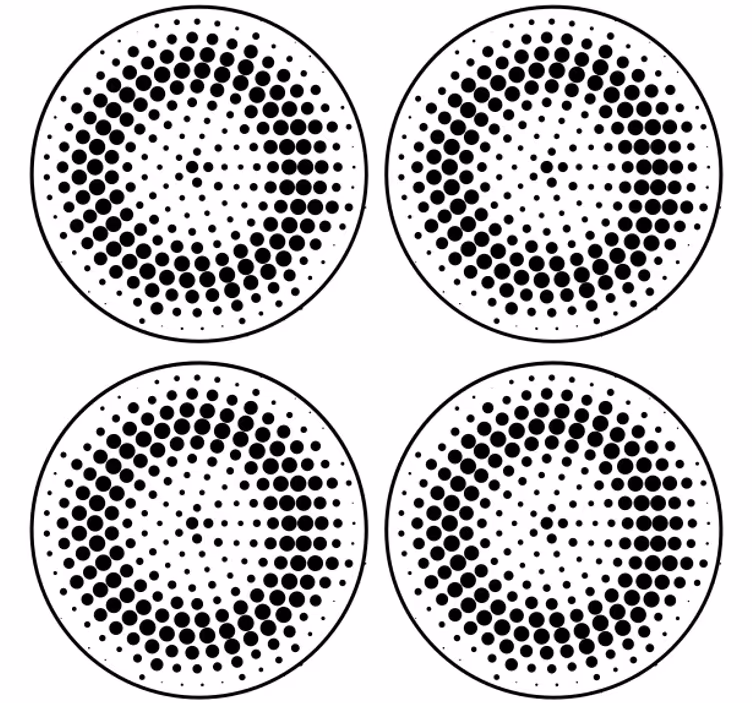 コースターテクスチャ効果ドットパターンコースター - TENSTICKERS