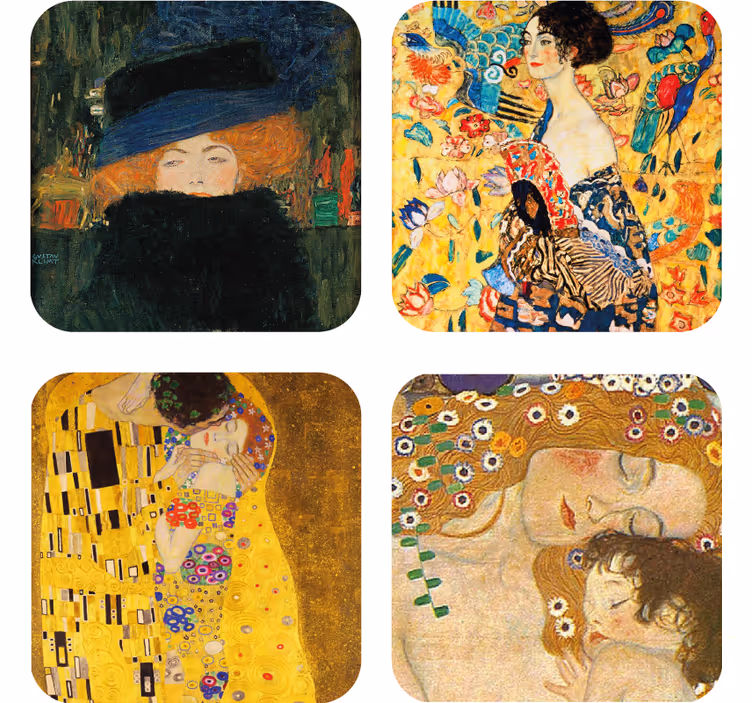 グスタフ・クリムトの作品 コースターをもっと見る - TENSTICKERS