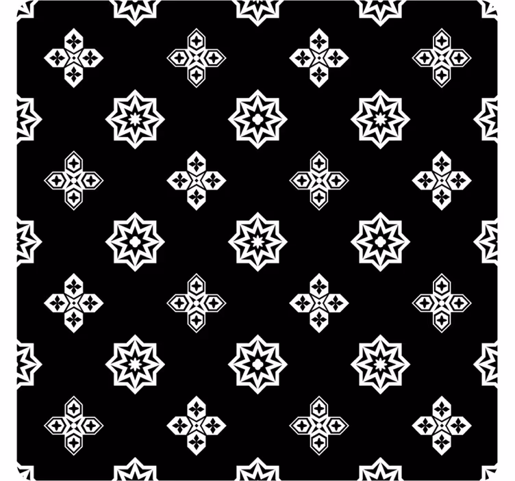コースターテクスチャ効果幾何学的花柄 - TENSTICKERS