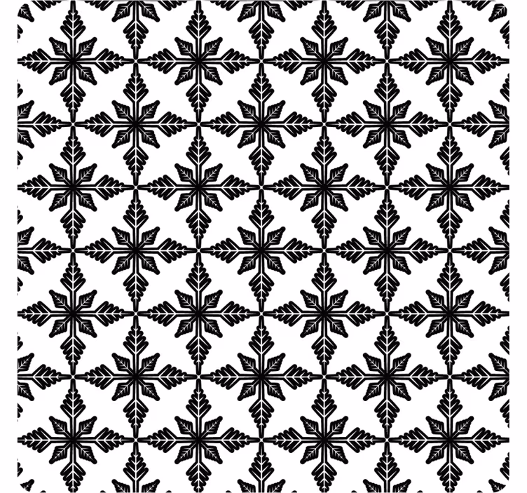 コースターテクスチャ効果幾何学的黒モチーフ - TENSTICKERS