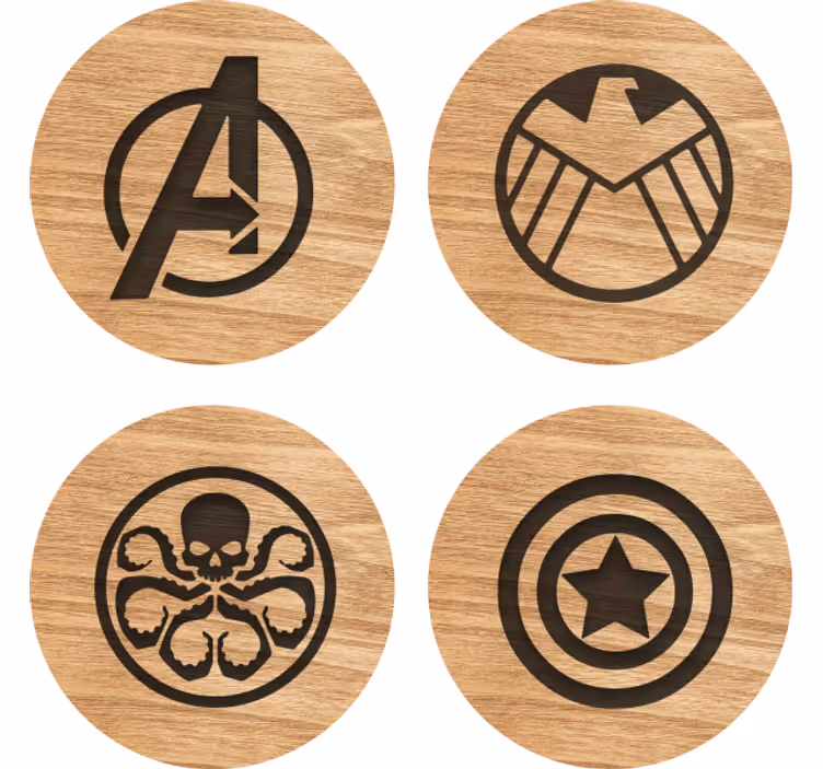 アベンジャーズ コースター セット オタク コースター - TENSTICKERS