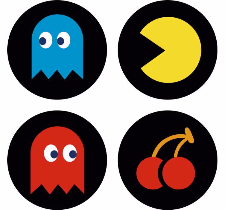 パックマンゲームセットオタクコースター - TENSTICKERS