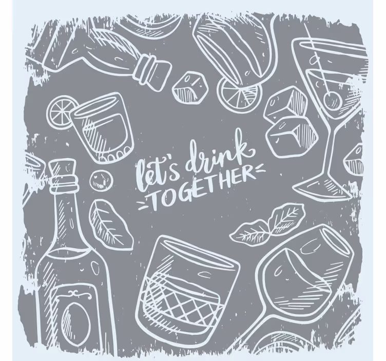 ビールマット カクテルとグラスウェア - TENSTICKERS