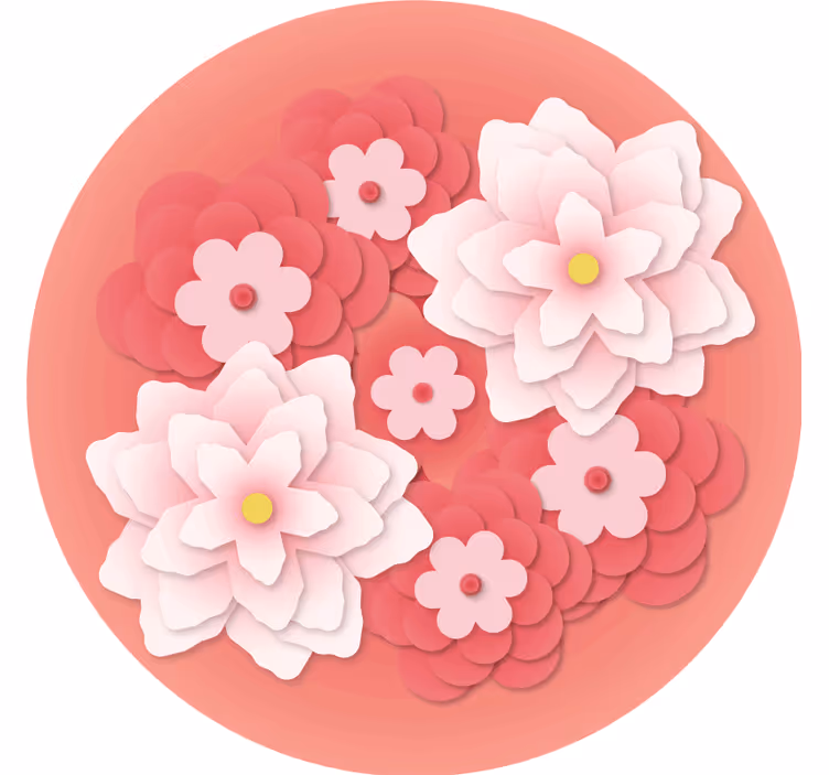 コースター フリーク 重ねた花のアレンジメント - TENSTICKERS