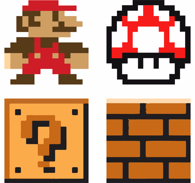 スーパーマリオのテーマオタクコースター - TENSTICKERS