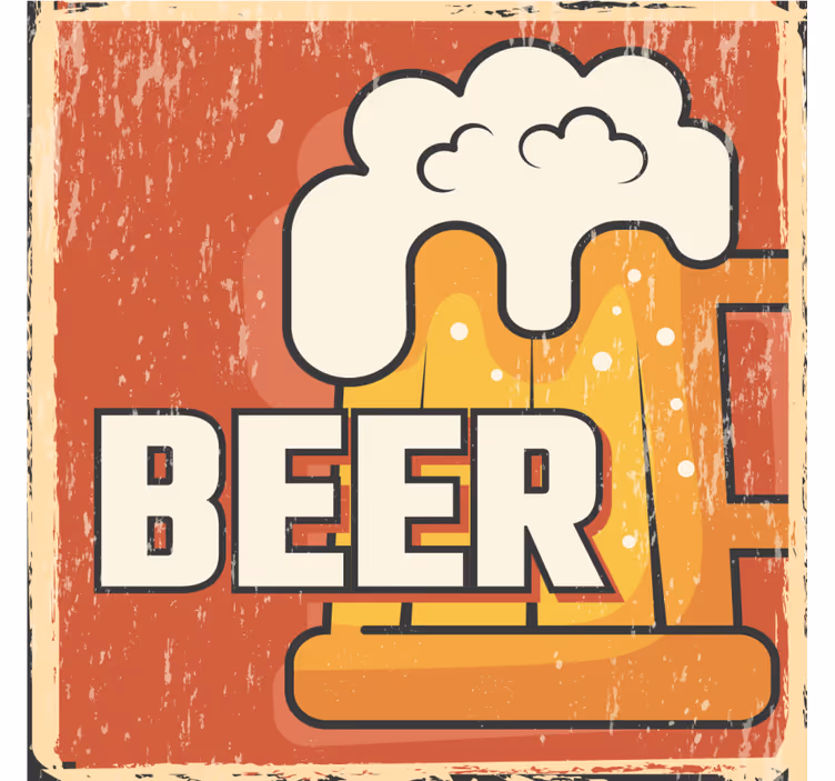 ビールマットビールジョッキグラフィック - TENSTICKERS
