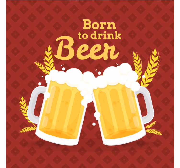 ビールマットで乾杯ビールと共に - TENSTICKERS