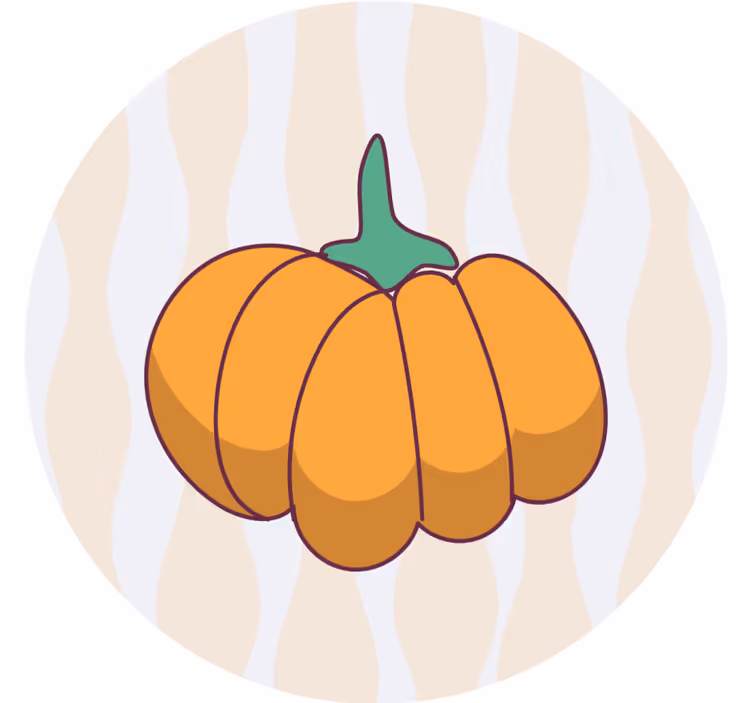 ハロウィンコースター スタイライズドパンプキンシェイプ - TENSTICKERS