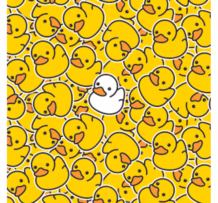 コースター フリーク 遊び心満載のゴム製アヒルパターン - TENSTICKERS