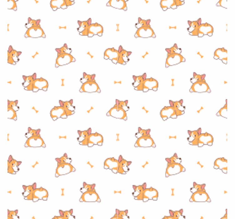 コースター フリーク 楽しいコーギーパターン - TENSTICKERS