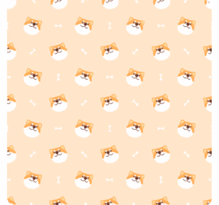 現代のコースター 明るい犬の顔のパターン - TENSTICKERS