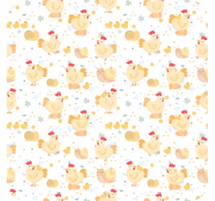 コースター フリーク 遊び心満載の鶏柄 - TENSTICKERS